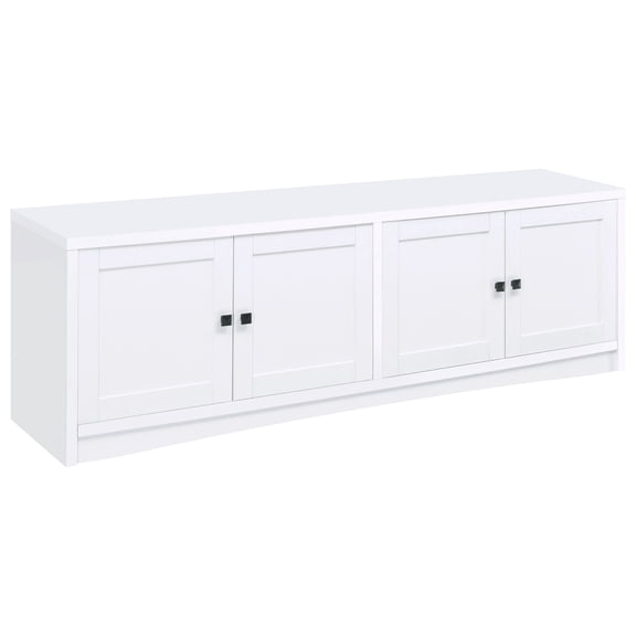 Coaster Laughlin 4-Door Engineered Wood 78-Inch TV Stand, White