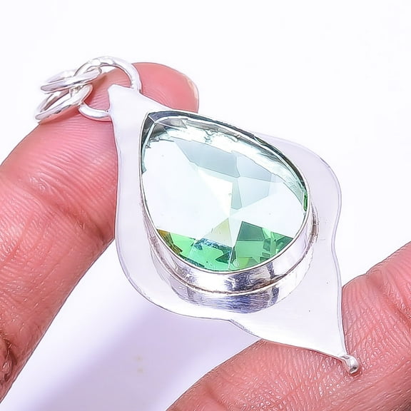 Peridot Gemstone 925 Sterling Silver Pendant 2.34" P_9398_195_57, Gemstone Silver Jewelry, New Year Sale, Valentin's Day Gift