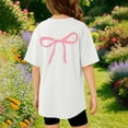 thumbnail image 6 of Toddler Girls Casual Short Sleeve T Shirt Crewneck Printed Top Clothes White Size 3-4T, 6 of 6