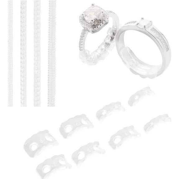 Invisible Ring Size Adjuster Ring Guard Ring Sizer for Loose Rings, 12pieces 2 Styles Fit Almost Any Ring