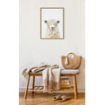 thumbnail image 6 of Kate and Laurel Sylvie Sheep Bangs Portrait Framed Canvas Wall Art by Amy Peterson Art Studio, 18x24 Natural, Modern Farm Animal Portrait for Wall Decor, 6 of 7