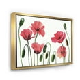 thumbnail image 3 of Ancient Red Blooming Poppies 20 in x 12 in Framed Painting Canvas Art Print, by Designart, 3 of 5