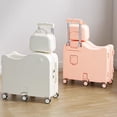thumbnail image 4 of Equipaje para niños, maleta de 18/20 pulgadas, maletas de viaje juego de equipaje de seis ruedas, maletas equipaje de 22/24 pulgadas con portavasos USB, Maleta de viaje, 4 of 4
