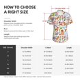 thumbnail image 4 of Yiaed Animal Cartoon Style Print Women's T Shirt V-Neck Short Sleeve Shirt Casual Breathable Tee Summer Tops-Large, 4 of 5