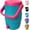 Pink Blue, variant on 3D Printed Can Insulator Soda Holder, Mini Can Cooler Cup Beverage Soda Beer Drink Holder Insulator Chiller Sleeve Slim Standard Portable Double Lightweight Travel Camping Outdoor(Black)
