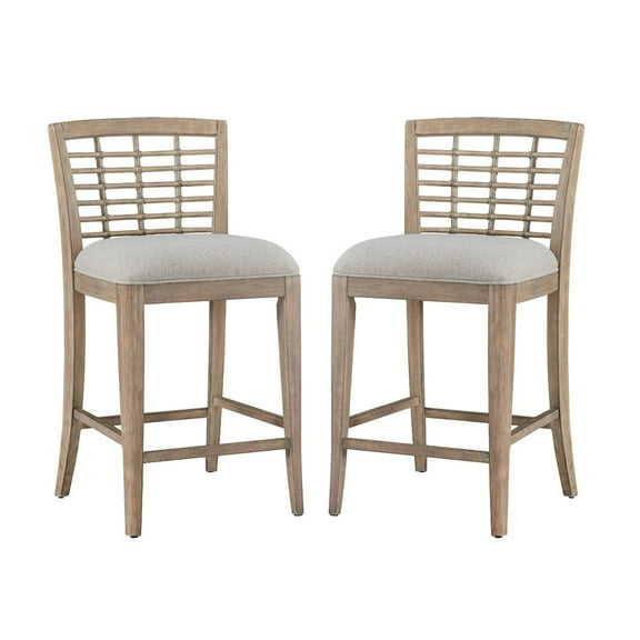 American Woodcrafters Beach Comber Counter Stool - Set of 2 - Brown