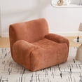 thumbnail image 3 of S-HOME Modern Chenille Oversized Sofa Chair with Ergonomic Design 42 Inch Deep Seat for  Living Room Bedroom or Dorms, Orange, 3 of 10