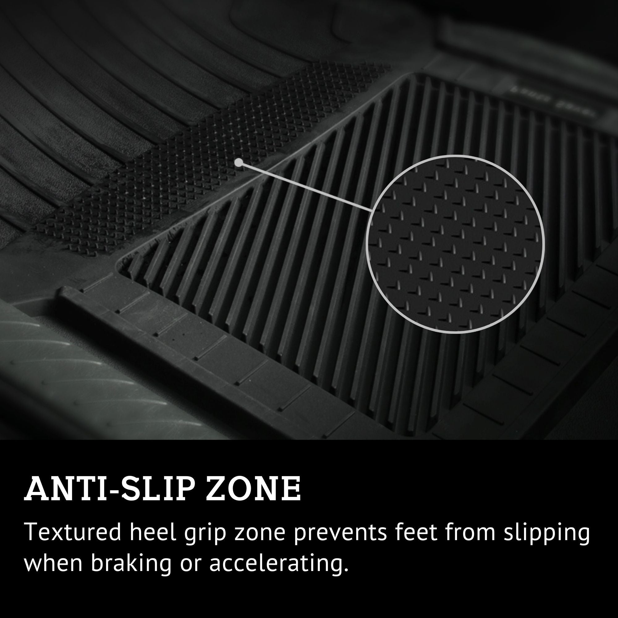 PantsSaver New Generation Car Mats – All-Weather, Heavy Duty, Waterproof, Anti-Slip Rubber Floor Liners for Cars, Trucks, SUVs, Minivans & More 4 Piece Set, Black