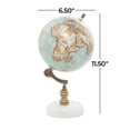 thumbnail image 3 of DecMode 7" Teal World Map Globe with Marble Base, 3 of 7