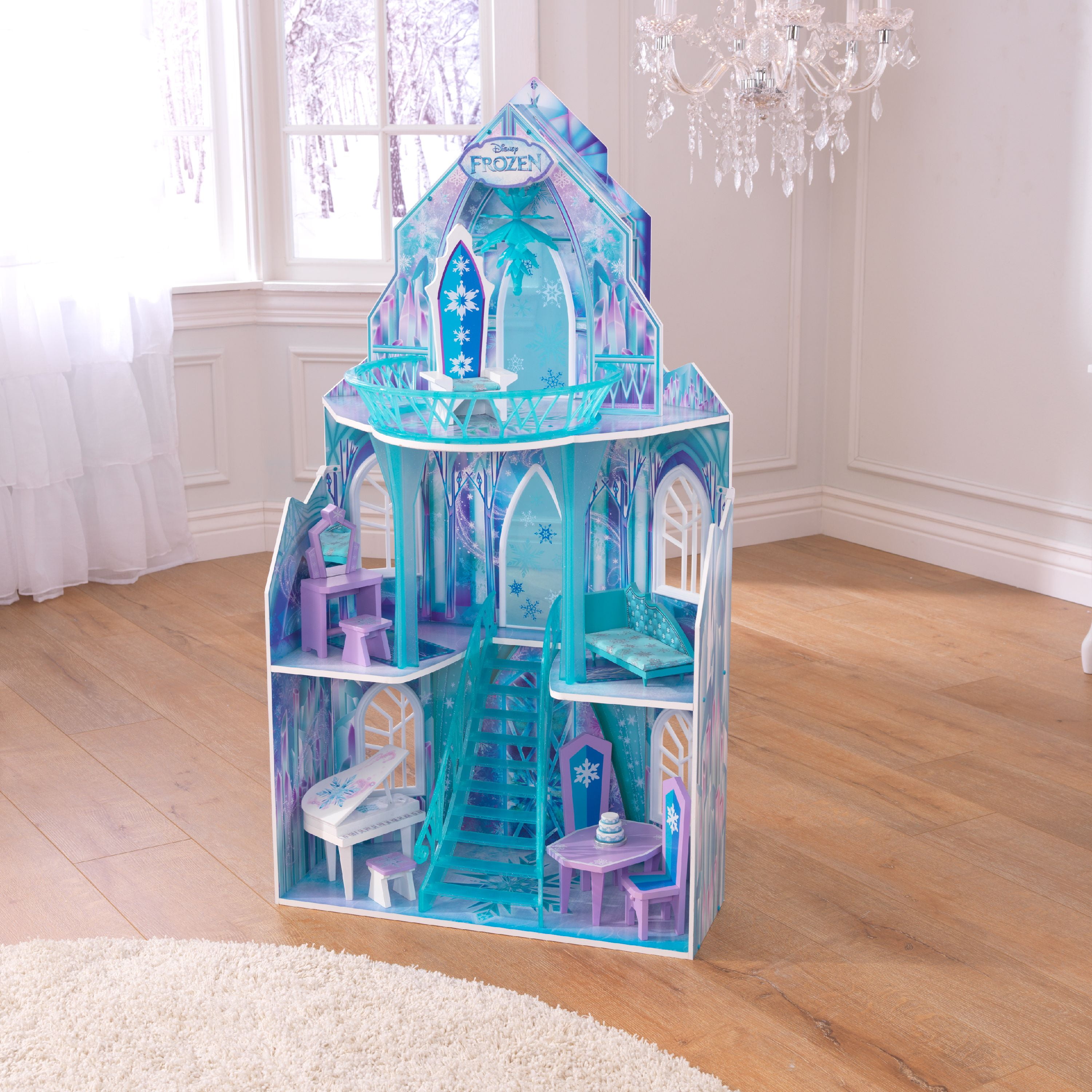 Disney Frozen Ice Castle Doll House Princess Elsa's Palace Playset Furniture 96518069509 | eBay