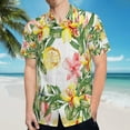 thumbnail image 5 of High Quality Hawaiian Shirts for Men Short Sleeve Aloha Beach Shirt Floral Summer Casual Button Down Shirts Blouses WKFABF, 5 of 7