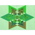 thumbnail image 1 of Ahgly Company Machine Washable Indoor Rectangle Transitional Jade Green Area Rugs, 3' x 5', 1 of 7