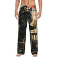 thumbnail image 2 of Lsque Adorable Kitten On Mini Train Print Men's Pajama Pants, Lounge Pant - Comfortable Home Wear,Elastic Waistband, Stylish Design-XX-Large, 2 of 9