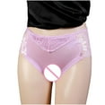 thumbnail image 2 of Abomasnow Sexy Lace See Through G-String Thongs for Women, Breathable High Waist T-Back Crotchless Bikini Underpants on Clearance, 2 of 8