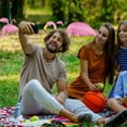 thumbnail image 5 of PMU Large Pink Flamingo Yard Decorations Lawn - 24 inch Tall - (2/pkg)Pkg/3, 5 of 7