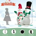 thumbnail image 3 of Costway 6FT Inflatable Christmas Snowman Decoration w/ LEDs & Air Blower, 3 of 11