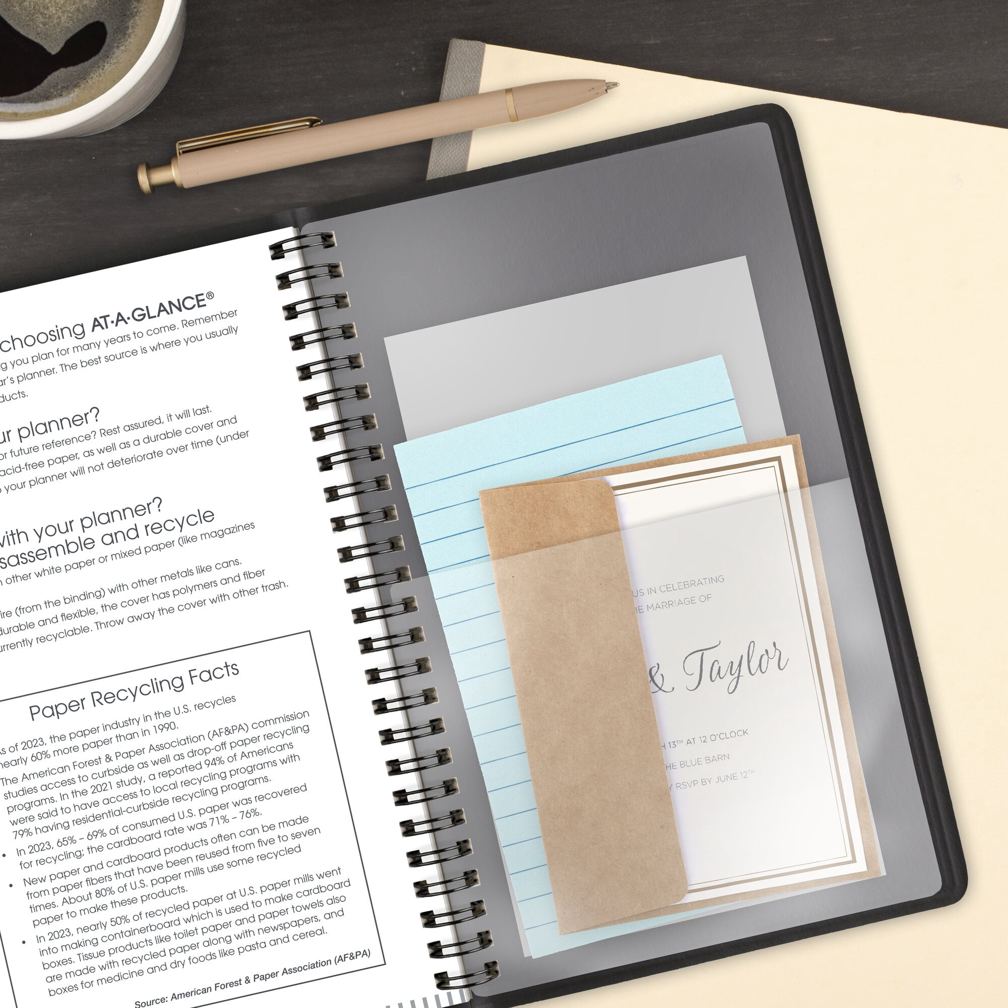 AT-A-GLANCE Academic 2026-2027 Weekly Appointment Book Planner Black Small 5 x 8