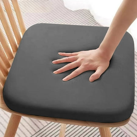 Dining Chair Cushions Chair Seat Cushion 14*14IN Sedentary Seat Slow Rebounds Foam Chair Cushion Stool Chair Cushion Suitable For Kitchen Restaurant Classroom Office Or Car Nonslip(Black)