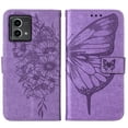 thumbnail image 2 of Case for Motorola MOTO G Stylus 5G 2023 Embossing Butterfly Premium Leather Magnetic Flip Cover, 2 of 4