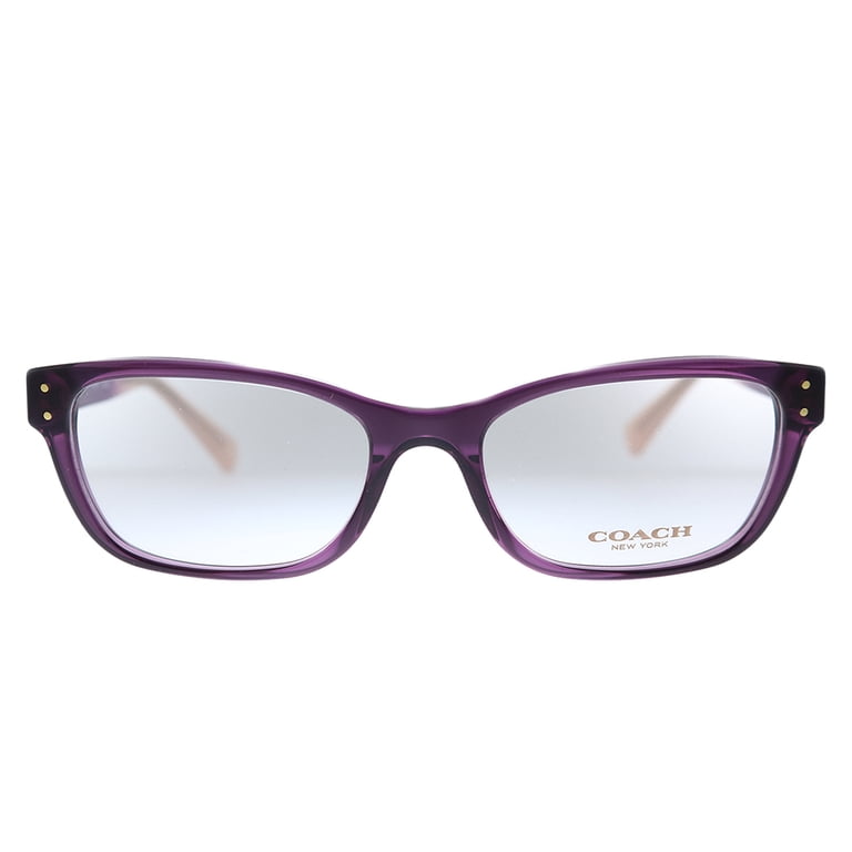 Coach HC6082 Purple Translucent Glasses Eyeglasses Coach HC 6082 5351 Transparent Purple - Walmart.com main image 3