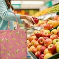 thumbnail image 6 of Cute Banana Canvas Tote Bag – Reusable Grocery Bag with Tropical Yellow Fruit Print, Kawaii Banana Illustration, Eco-Friendly Cotton Shopper for Everyday Use, 6 of 7