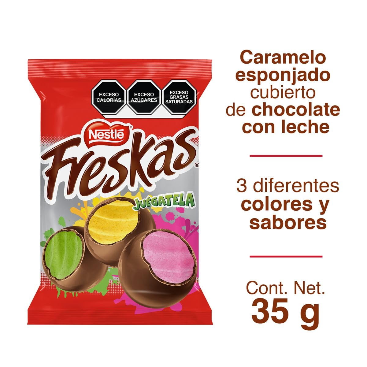 Nestle Freskas Flavored Sponge Toffee Balls Covered in Chocolate, 9 x 1.24 oz