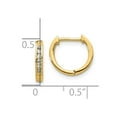 thumbnail image 4 of Auriga Fine Jewelry 10K Yellow Gold Polished Diamond Hinged Hoop Earrings for Women, 4 of 5