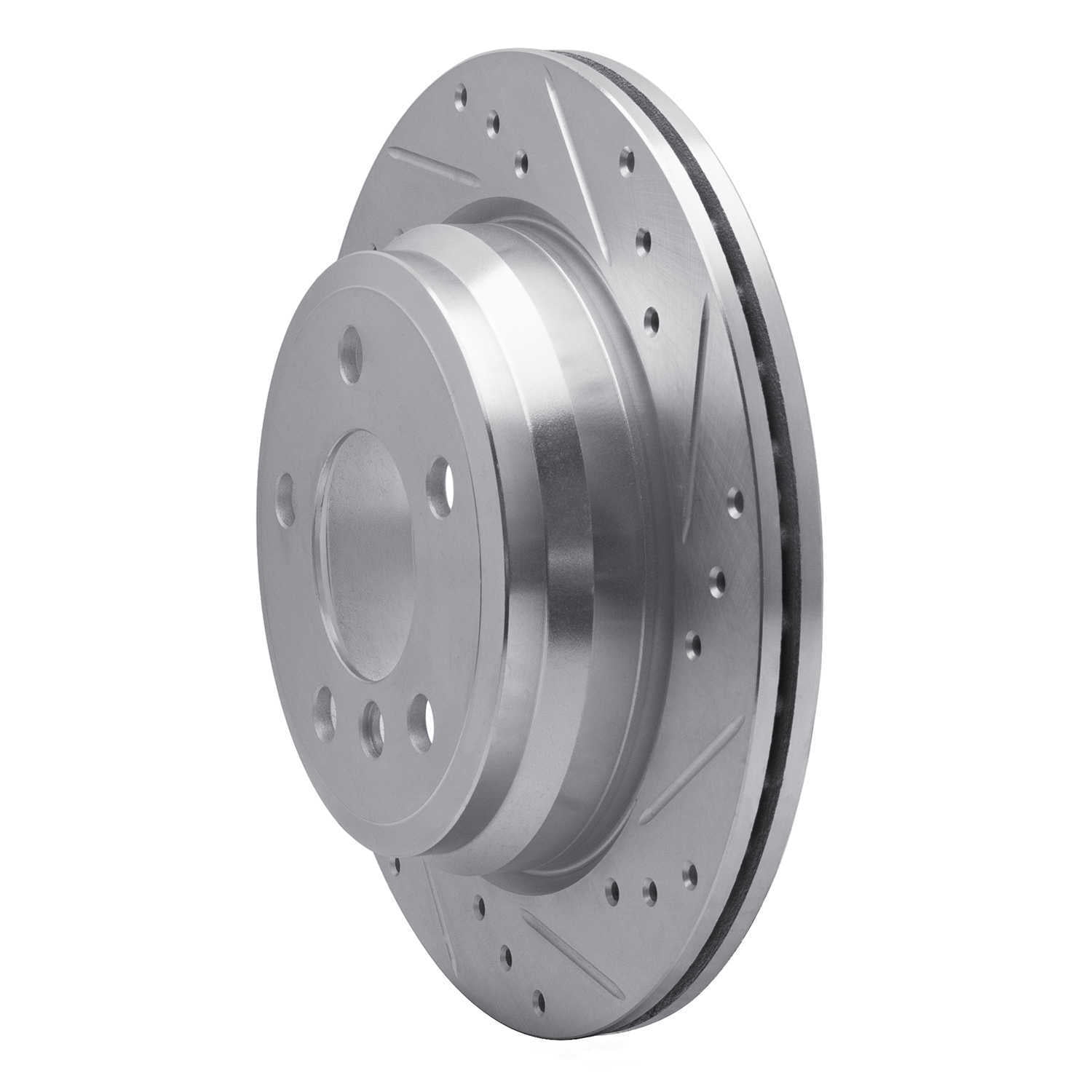 Dynamic Friction Company 631-31117R DFC Brake Rotor - Drilled And Slotted - Silver