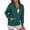 Blackish Green, variant on Women's Solid Color Zip Up Hooded Fleece Jacket, Loose Oversized Lightweight Hoodie with Side Pockets for Fall Winter Casual Activewear Gym Running Yoga Lounging Blackish Green