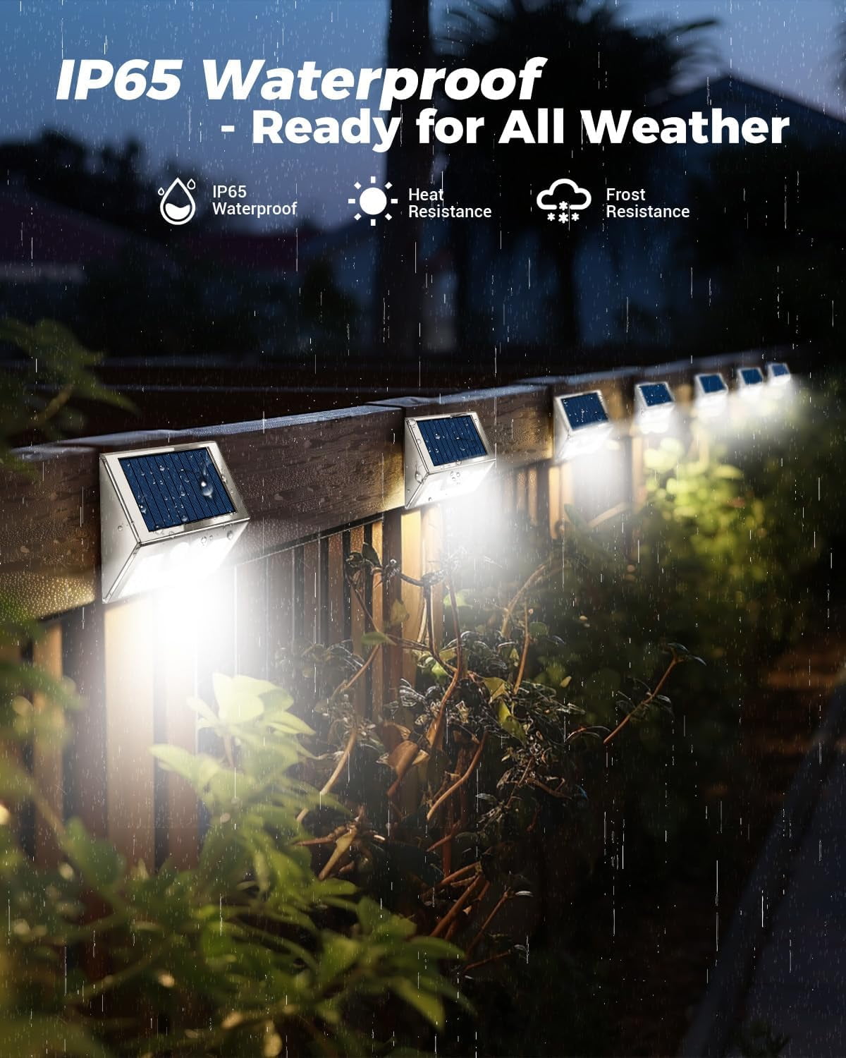 FTX Solar Powered LED Flood Lights,  3000K, 6 Pack