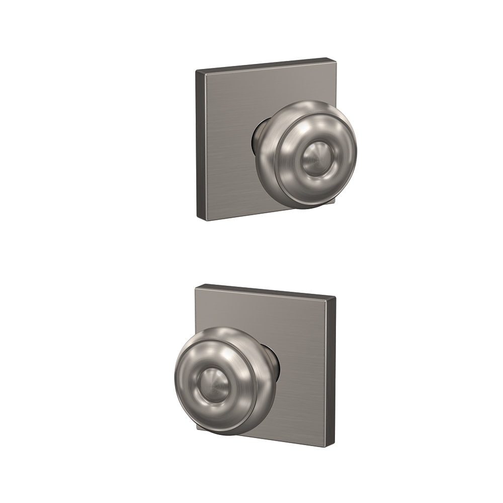 Schlage FC172GEO622COL Custom Georgian Non-Turning Two-Sided Dummy Door Knob Set - Black