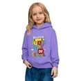 thumbnail image 5 of IWRICH Kids Happy 100th Days of School Hoodies Long Sleeve Lined Hooded Sweatshirts Cute Tops,Size 2-14 Years Purple 110, 5 of 7