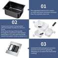 thumbnail image 4 of TINANA 5.3Qt Electric Deep Fryer, 3 Baskets Stainless Steel Oil Fryer, Adjustable Temperature Control, Non-Stick Removable Enamel Pot, Easy to Clean, Safe, for Family, Party, and Home Kitchen, 1800W, 4 of 9