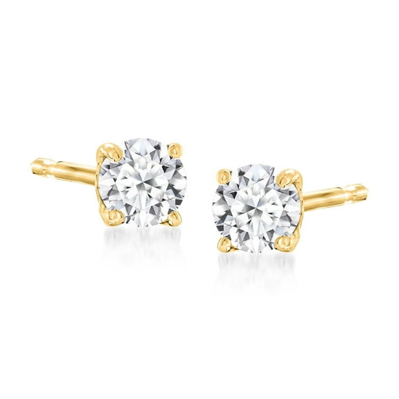 Ross-Simons 0.25 ct. t.w. Lab-Grown Diamond Stud Earrings in 18kt Gold Over Sterling, Women's, Adult