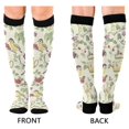 thumbnail image 4 of FORMRS Womens Knee High Socks Casual Long Thick Travel Daily Wear, 1 Pair, Purple Birds Teapots, 4 of 6