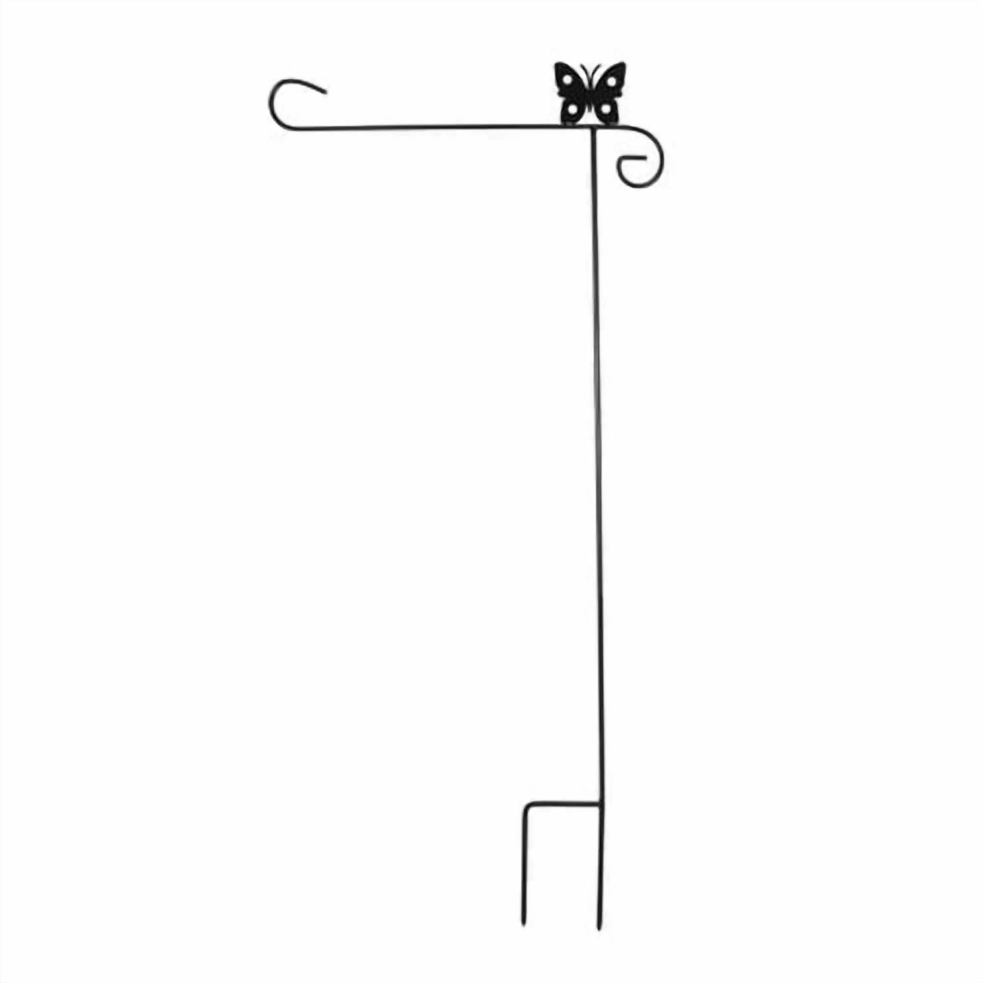 Briarwood Lane Wrought Iron Butterfly Garden Flag Stand Holder