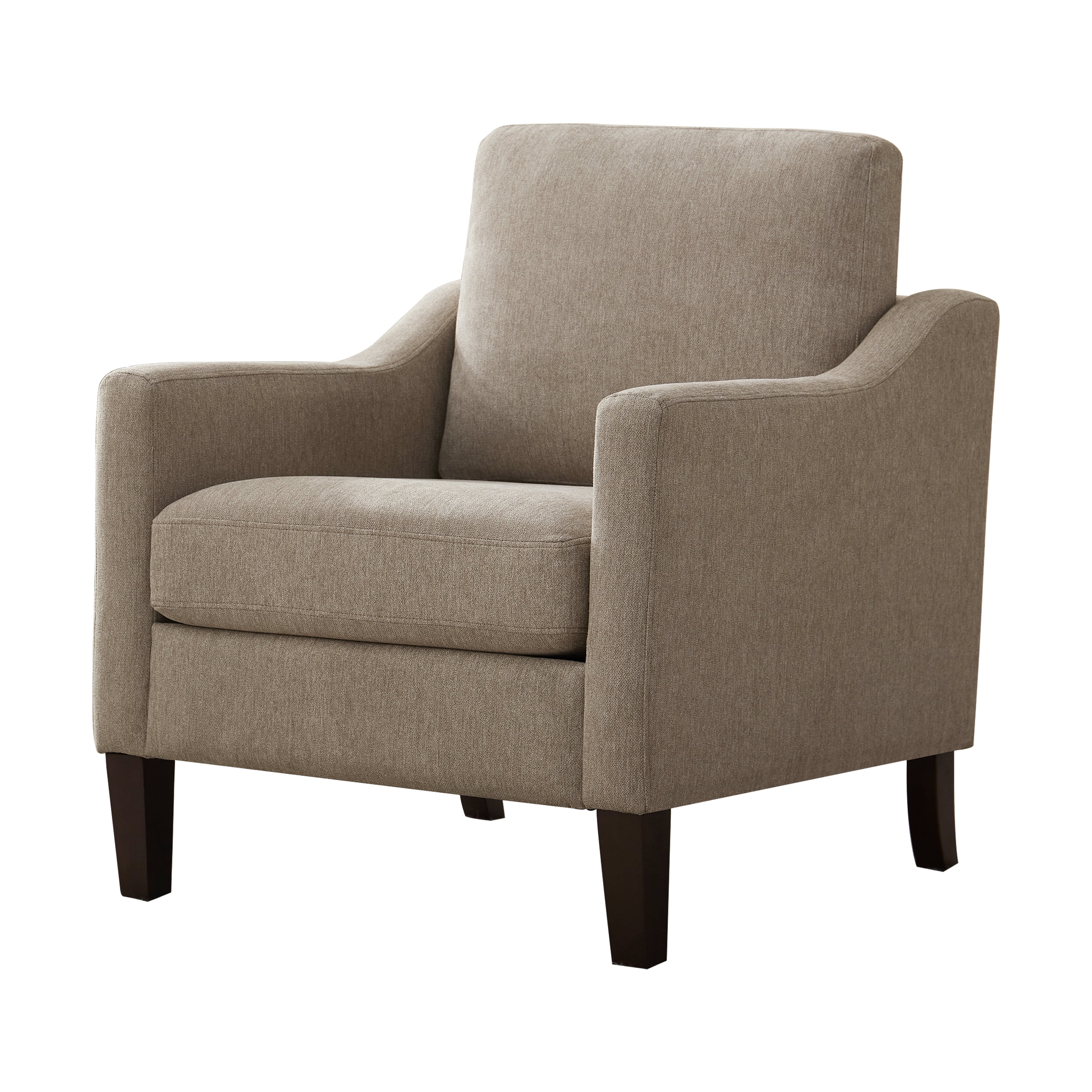Vknow Furniture Adult Upholstered Solid Wood Dining Chairs, Brown (Set of 2)