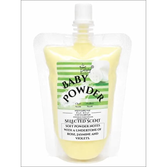 Baby Powder Squeezable Wax Melt by Selected Scent (4Ounces)