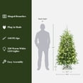 thumbnail image 3 of LuxenHome 6Ft Pre-Lit Green Full Artificial Cedar Christmas Tree with Metal Stand, 3 of 9
