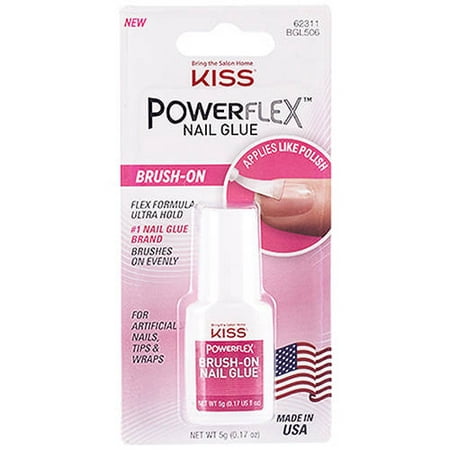 KISS PowerFlex Brush-On Nail Glue - Walmart.com