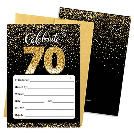black and gold 70th