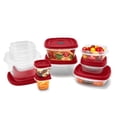 thumbnail image 3 of Rubbermaid Vented Easy Find Lid Food Storage Container, 24 Piece Set, Racer Red, 3 of 8