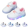 thumbnail image 4 of PINQI Kids Light Up Sneakers LED Flashing Tennis Shoes for Boys Girls Lightweight Breathable Walking Shoes for Toddler, 4 of 9