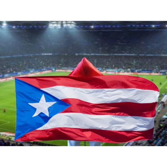 LEEYNEER Puerto Rico Body Flag 90x150cm 3x5ft Pr Puerto Rico Cape Flag Fans Gift Indoor Outdoor Banner Decorations Cape Flag Fan Banner Cheering Flag