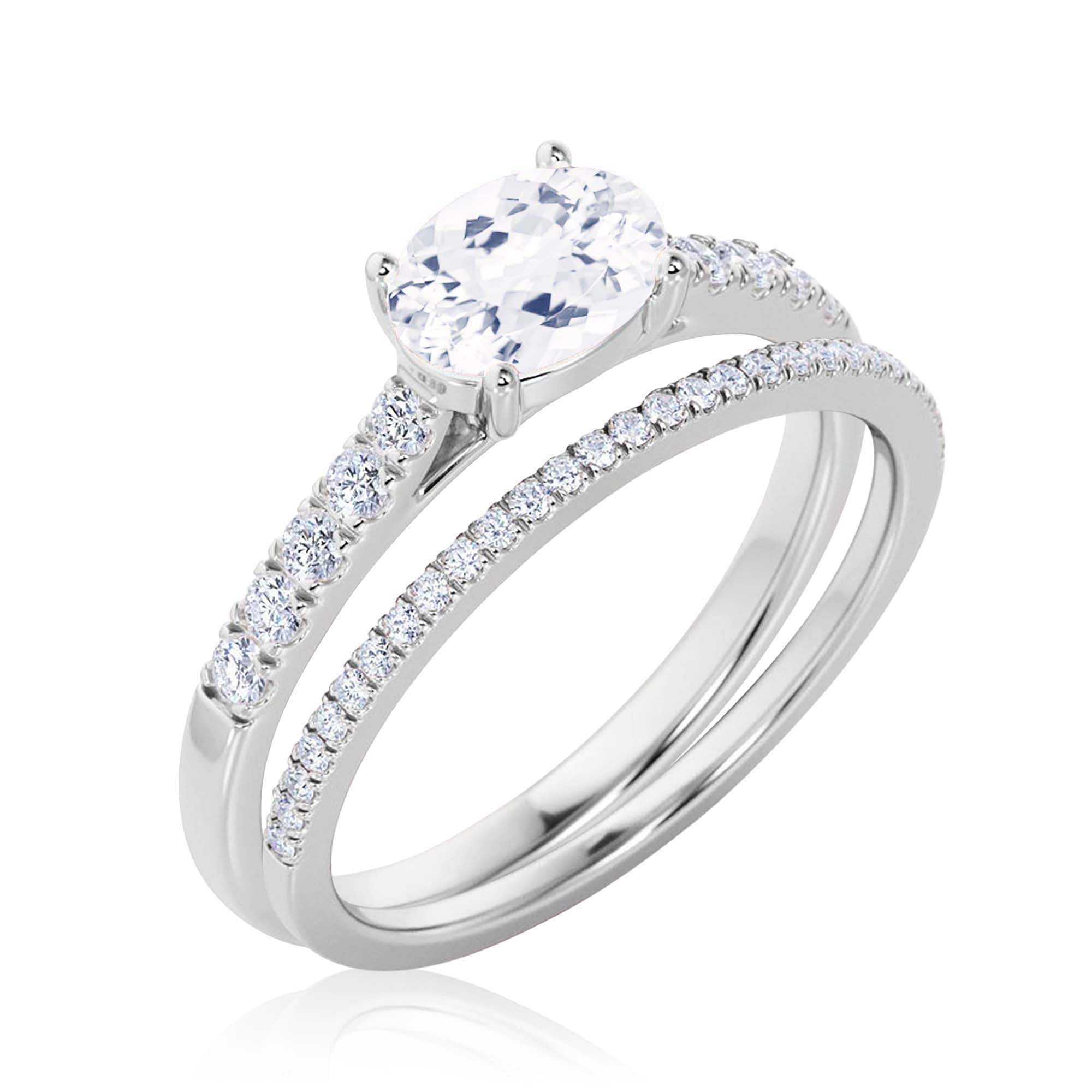 Bague Fiançailles Or Blanc 14 Carats - Émeraude Naturelle 2,27 Ct Et Diamants