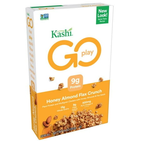 Honey Clusters - (2 Pack) Kashi Go Lean Crunch Breakfast Cereal, Honey Almond Flax, 14 Oz