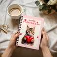 thumbnail image 3 of Happy Valentine's Day American Shorthair Brings Love Heart Spiral Bound Journal Cat Lover Kitten Owner Gifts 5x7in Spiral Notebook - 02028, 3 of 5