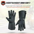 thumbnail image 4 of Daniel Smart Men Gauntlet Leather Gloves - Protective Motorcycle Gloves with Soft Fleece Lining and Adjustable Wrist Strap., 4 of 5
