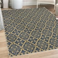 thumbnail image 1 of Retro Decorative Rug, Antique Victorian Floral Patterns in Modern Graphic Print Old Fashioned Art, Quality Carpet for Bedroom Dorm and Living Room, 6 Sizes, Camel Lavender Blue, by Ambesonne, 1 of 4