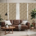 thumbnail image 2 of Ambesonne Grunge Window Curtains, Swirls Curves and Dots, Each 28" W x 63" L, Tan Redwood Pale Brown, 2 of 5
